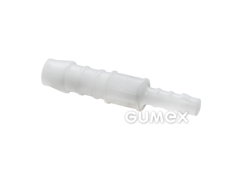 Redukovaná spojka přímá NORMAPLAST GRS, 4-3mm, 10bar, POM (acetal kopolymer), 0/+80°C, bílá